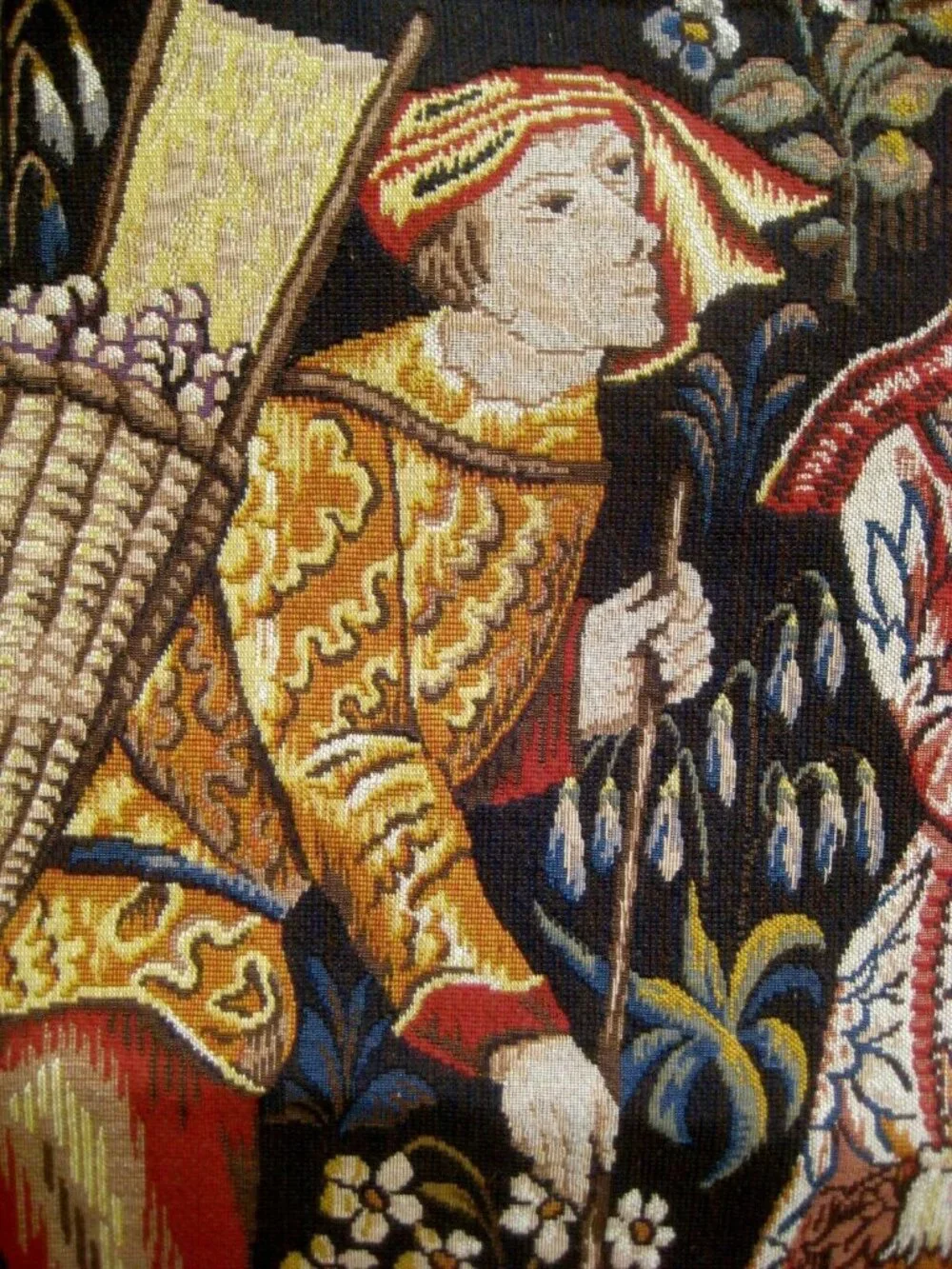 Point de L'Halluin French Tapestry 3876 Le Pressage Pressing Wine 61.5 In France